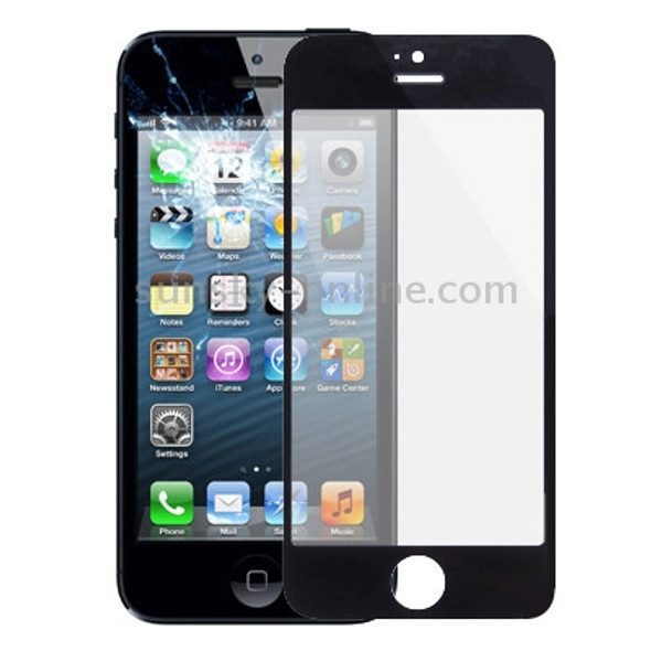 Front Screen Outer Glass Lens for iPhone 5 & 5S(Black)