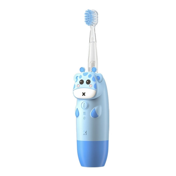 Children Cartoon Colorful Waterproof Electric Toothbrush Smart Sonic Toothbrush(Blue)