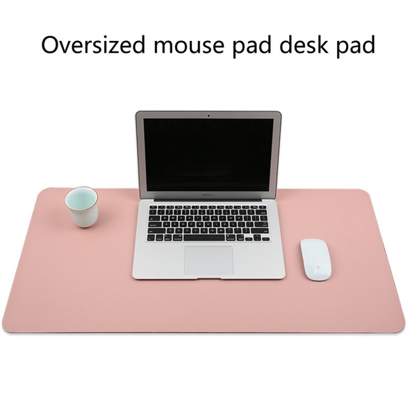 Multifunction Business PU Leather Mouse Pad Keyboard Pad Table Mat Computer Desk Mat, Size: 80 x 40cm(Sapphire Blue)