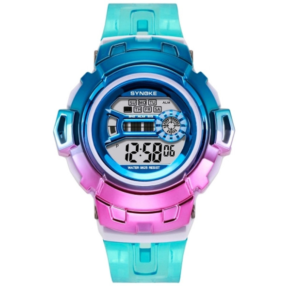 SYNOKE 9625 Student Waterproof Sports Chameleon Colorful Digital Watch(Blue Purple)