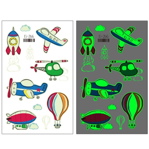 20 PCS Waterproof Children Luminous Cartoon Transport Car Tattoo Sticker(Ei-266)