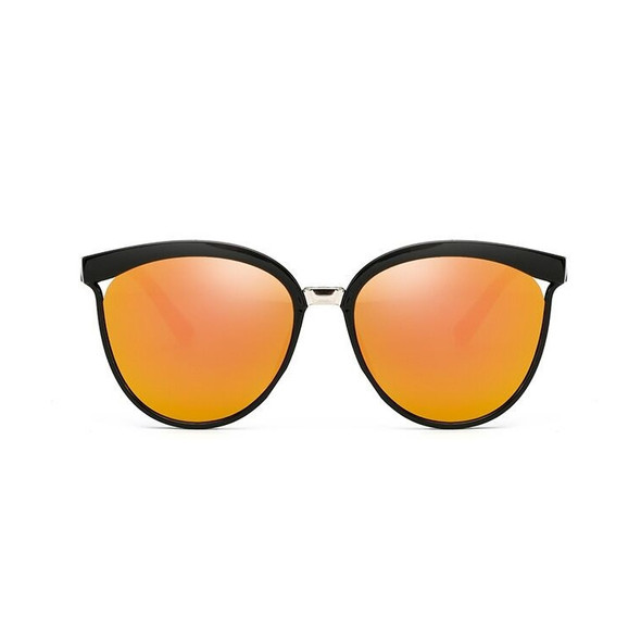 Cat Eye Sunglasses Retro Oversized Color Lens Sun Glasses(Red Lens)
