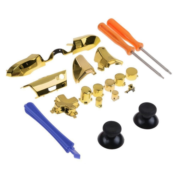 Full Set Game Controller Handle Small Fittings with Screwdriver for Xbox One ELITE (Gold)