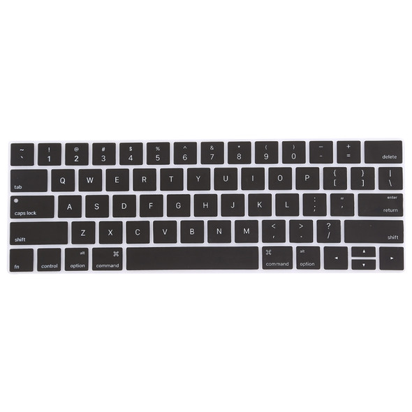 Keyboard Protector Silica Gel Film for MacBook Pro 13 / 15 with Touch Bar (A1706 / A1989 / A1707 / A1990)(Black)