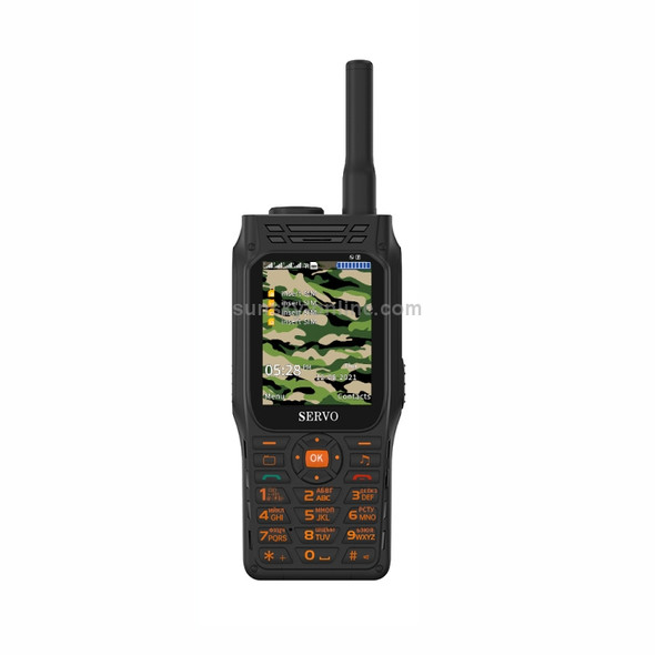 SERVO F3 Mobile Phone, Russian Key, 4000mAh Battery, 2.4 inch, Spredtrum SC6531, 23 Keys, Support Bluetooth, FM, Magic Voice, Flashlight, TV, GSM, Quad SIM(Black)