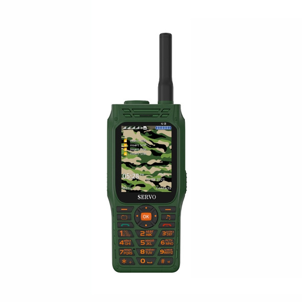 SERVO F3 Mobile Phone, Russian Key, 4000mAh Battery, 2.4 inch, Spredtrum SC6531, 23 Keys, Support Bluetooth, FM, Magic Voice, Flashlight, TV, GSM, Quad SIM(Green)