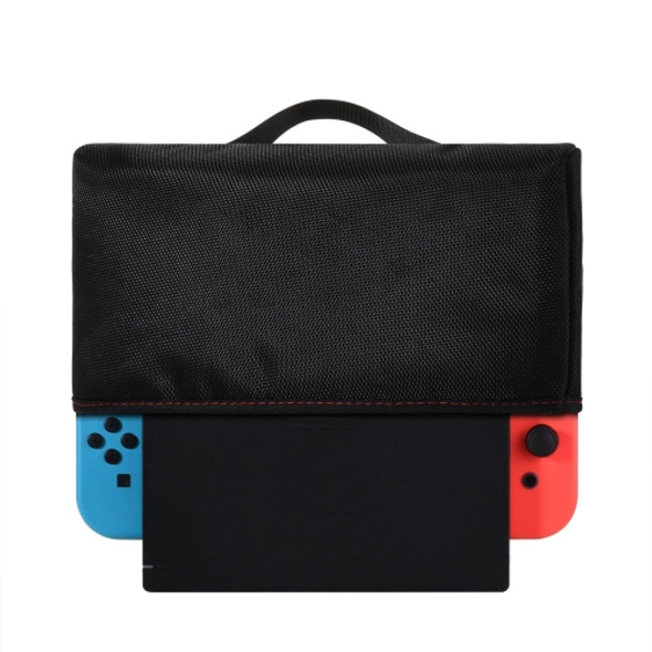 Game Console Protective Sleeve Carrying Strap Waterproof Nylon Protective Cover For Nintendo Switch(Black)