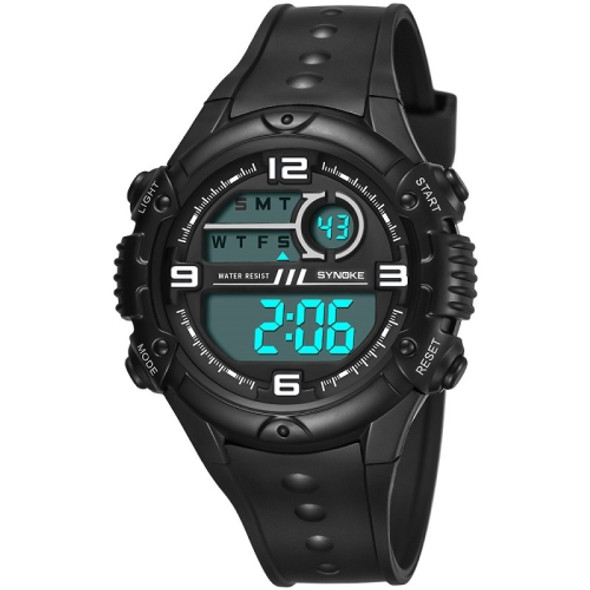 SYNOKE 9628 Student Luminous Waterproof Multifunctional Sports Digital Watch(Black)