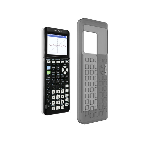 For Texas Instruments TI-84 Plus CE Calculator Silicone Cover(Transparent White)