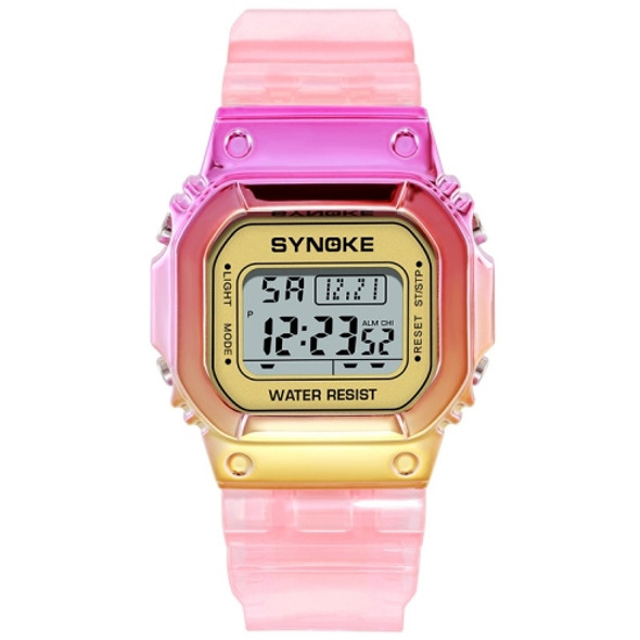 SYNOKE 9622 Stylish Colorful Chameleon Digital Watch(Pink Gold)