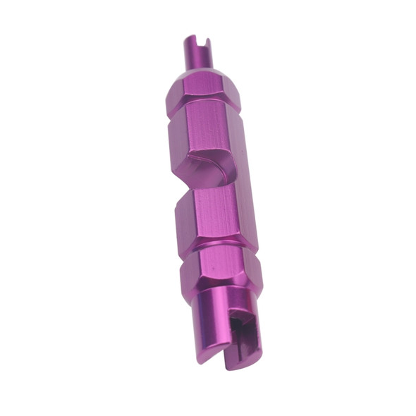 A5589 10 PCS Bicycle French Valve Core with Purple Disassembly Tool