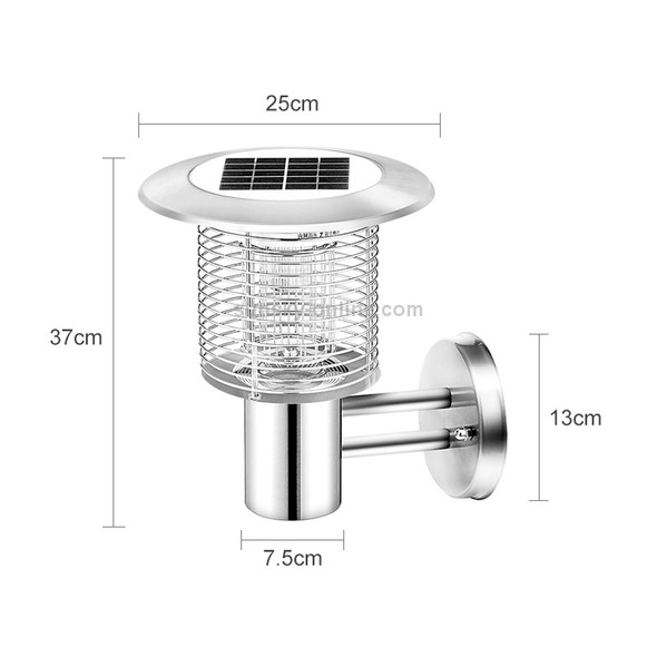Outdoor Solar Waterproof Mosquito Lamp Mosquito Repellent, Color:TM03B Silver