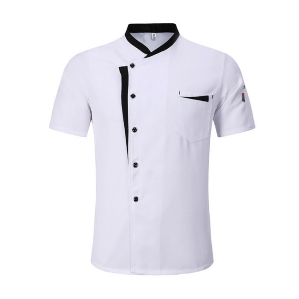 Spliced Chef Cooking Workwear  Catering Restaurant Coffee Shop Waiter Uniforms, Size:XXXL(White)
