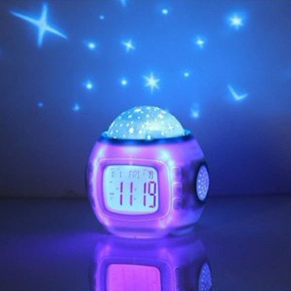Simple Student Music Calendar Alarm Clock Creative Colorful Decompression Electronic Clock Star Projection Clock