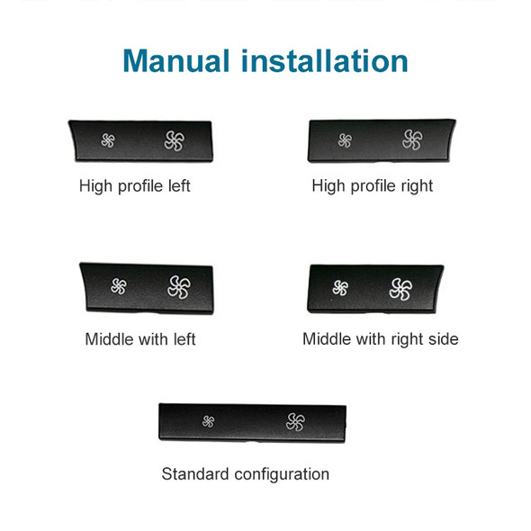 Car Wind Power Switch Air Conditioning Air Volume Button for BMW 5 Series 2011-2017 / 7 Series 2009-2015, Right Middle Configuration