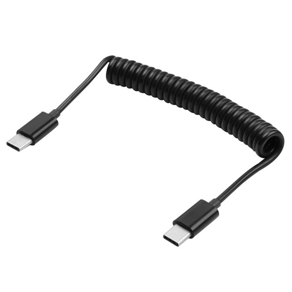 1m USB-C / Type-C to USB 3.1 Type-C Data & Charging Spring Coiled Cable, For Galaxy S8 & S8 + / LG G6 / Huawei P10 & P10 Plus / Xiaomi Mi 6 & Max 2 and other Smartphones