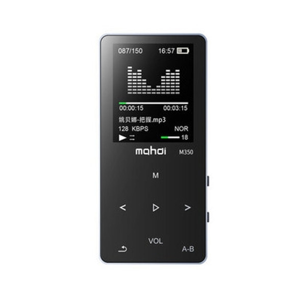 Mahdi Sports MP3 MP4 Music Player Mini Student Walkman with Screen Card Voice Recorder, Memory Size:8GB(Black)