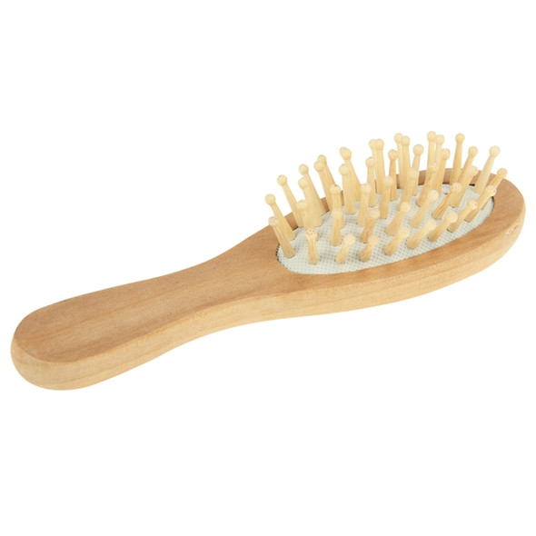 Natural Wooden Massage Hair Comb with Rubber Base & Wooden Brush, Size: Medium(White)