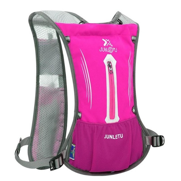 JUNLETU Running Water Bag Backpack Ultra Light Breathable Waterproof Marathon Backpack Outdoor Sports Riding Bag(Rose Red)