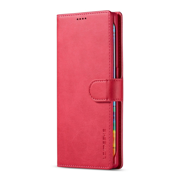 For Huawei Mate 30 Pro LC.IMEEKE Calf Texture Horizontal Flip Leather Case, with Holder & Card Slots & Wallet(Rose Red)