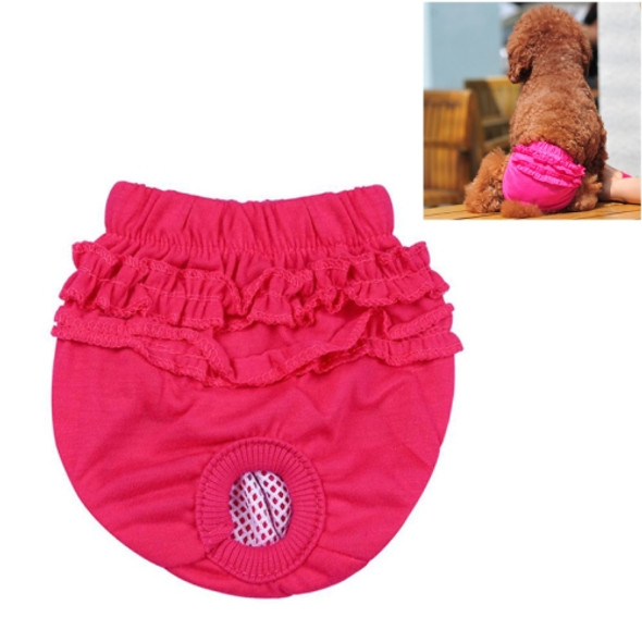 Pet Dog Panty Brief Sanitary Pants Clothing Pet Supplies, Size:M(Rose Red)