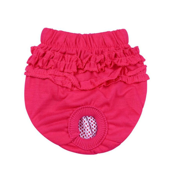 Pet Dog Panty Brief Sanitary Pants Clothing Pet Supplies, Size:M(Rose Red)