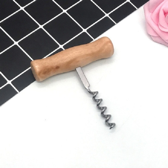 5 PCS Wine Opener Household Wine Corkscrew with Wood Handle, Color:Silver