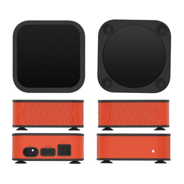 T7 Set-top Box Silicone Case Anti-drop Dust-proof Protective Sleeve for Apple TV 4K(Orange)