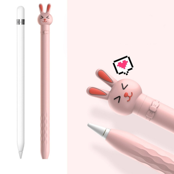 Cartoon Silicone Capacitive Pen Non-Slip And Anti-Drop Protective Cover For Apple Pencil 1(Rabbit)