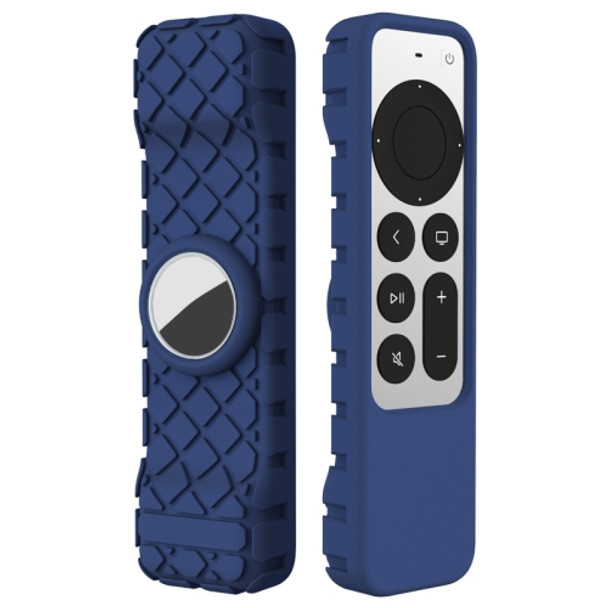 2 PCS Remote Control All-Inclusive Protective Cover, Applicable Model: For Apple TV 4K(Dark Blue)