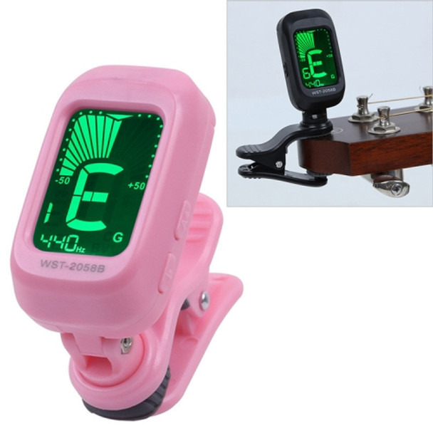 Little Angel WST-2058B Guitar Capo Electronic Tuner, Size:5×3.7×2.7cm(Pink)