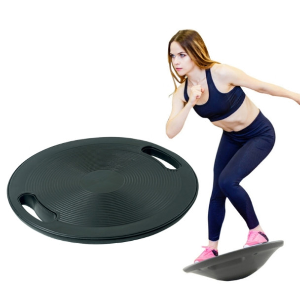 Balance Board Yoga Prone Fitness Twisting Board Exercise Training Non-Slip Balance Board with Hand Grasping Hole( Black)