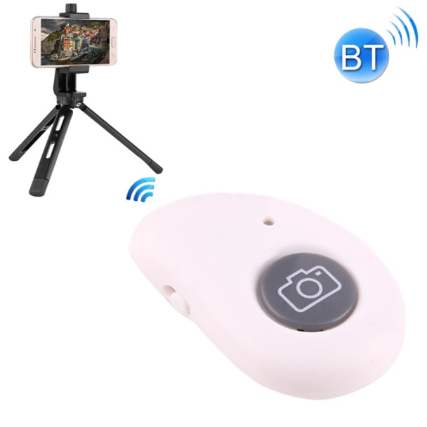 For Android 4.2.2 or Newer and IOS 6.0 or Newer Bluetooth Photo Remote Shutter, For iPhone, Galaxy, Huawei, Xiaomi, LG, HTC and Other Smart Phones(White)