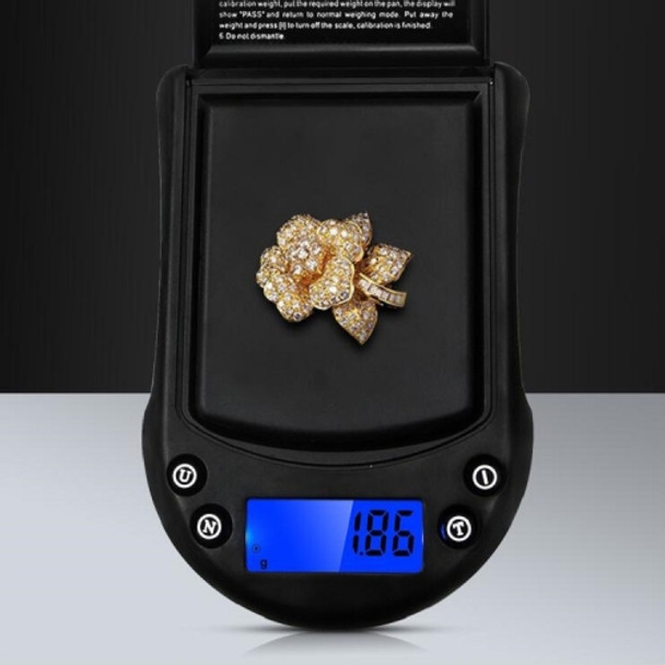 Precision Palm Scale Gold Silver Jewelry Scale Pocket Scale, Specification:200g/0.01g, Style:Without Battery