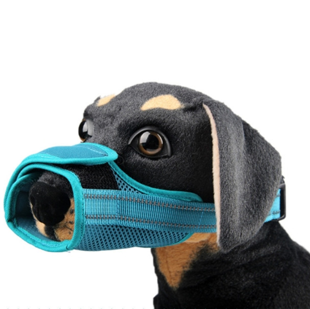 DOTON Dog Breathable Mouth Cover Anti-Barking Anti-Bite & Anti-Eating Pet Mask, Specification: L(Turquoise)