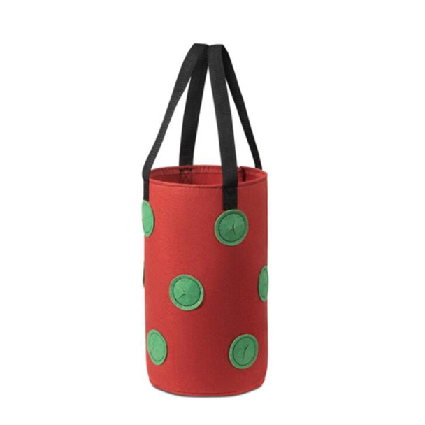 Multi-Mouth Hanging Strawberry Plant Bag With 13 Holes, Size: 20x35cm(Red)