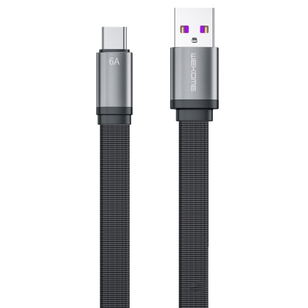 WK WDC-156a 6A Type-C / USB-C Fast Charging Cable, Length: 1.5m(Black)