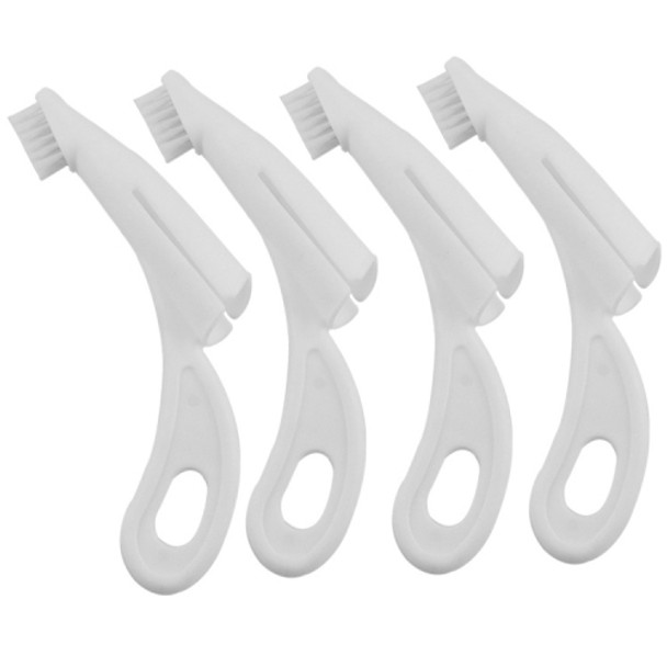 4 PCS Pet Finger Toothbrush Cat And Dog Oral Cleaning Tool Soft Brush(White)
