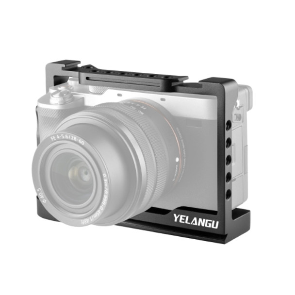 YELANGU C24 Video Camera Cage Stabilizer for Sony Alpha 7C / A7C / ILCE-7C (Black)