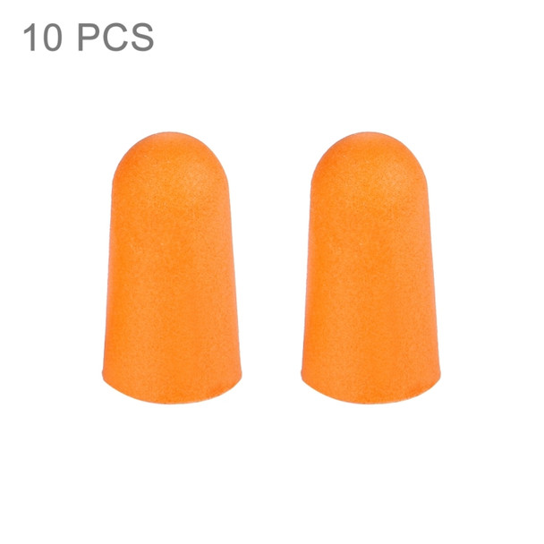 Ten Pairs Non-toxic Orange Soft Memory Foam Material Earplug for Sleeping(Orange)