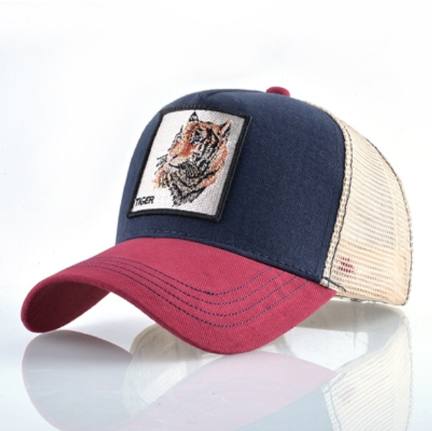 Cotton Embroidered Animal Baseball Cap(Red1 Tiger)