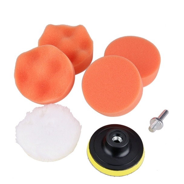 7 in 1 Buffing Pad Set Thread Auto Car Polishing Pad Kit for Car Polisher, Size:7 inch