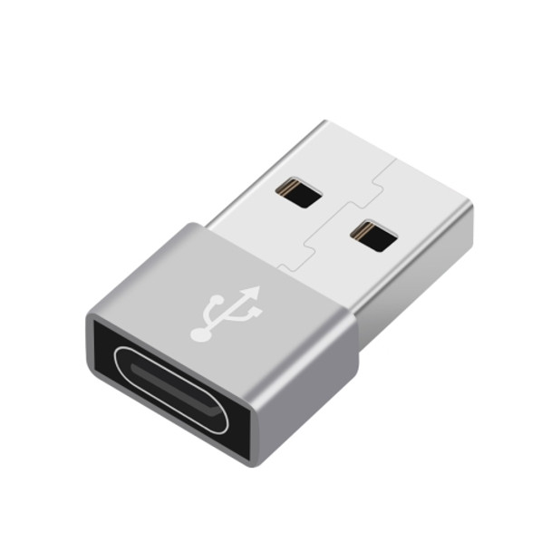 HAWEEL USB-C / Type-C Female to USB 2.0 Male Aluminum Alloy Adapter, Support Charging & Transmission Data