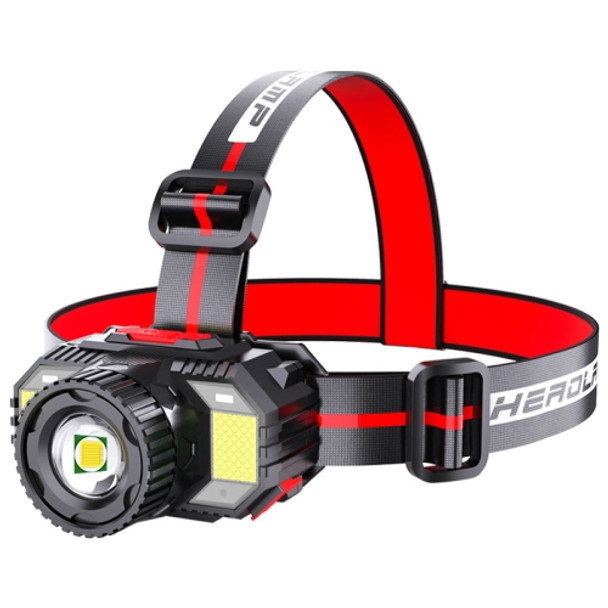 TG-TD009 LED Strong Headlamp Head-Mounted USB Rechargeable Zoom Sensor Headlamp, Colour: Yellow Light