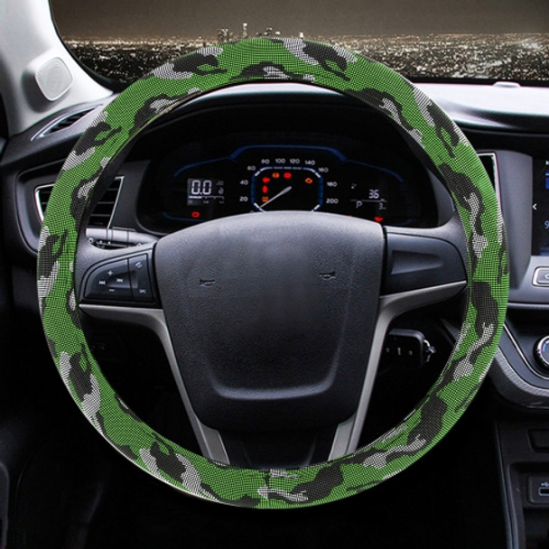 Universal Car Camouflage Silicon Steering Wheel Cover, Diameter: 38cm (Green)