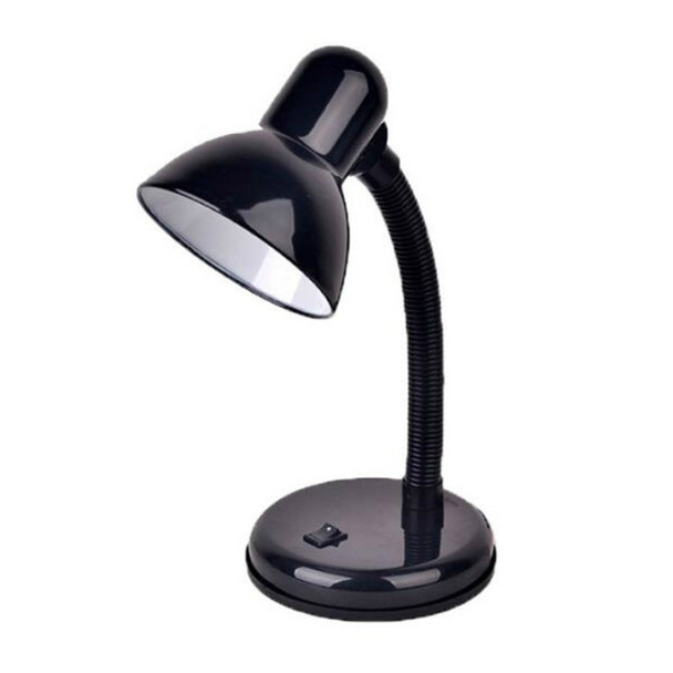 Vintage Iron LED Desk Lamp Push Button Switch Eye Protection Reading Led Light Table Lamps(Black)