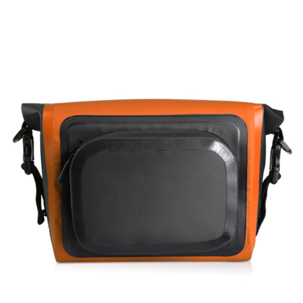 Large-Capacity Waterproof Bicycle Bag Bicycle Front Beam Bag Handlebar Bag, Size: 8 Inch(Orange)