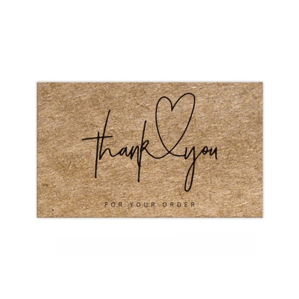 200 PCS Coated Paper Thank You Card Gift Card Packaging English Card(K2)