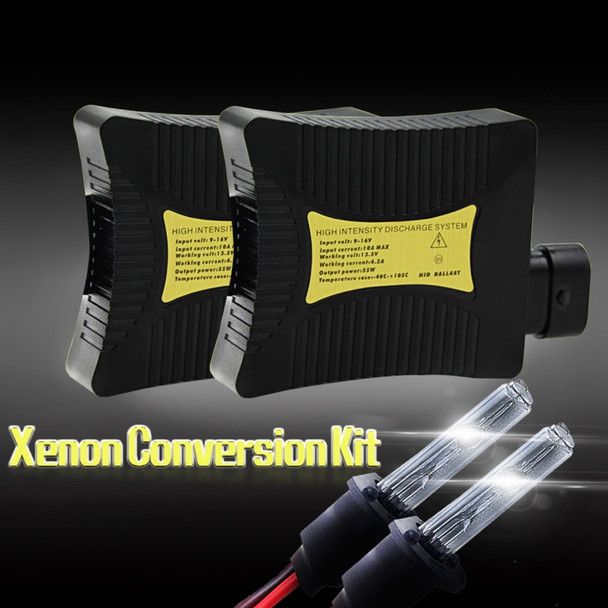 55W H1 4300K 3200LM HID Xenon Light Conversion Kit with High Intensity Discharge Slim Ballast, Warm White