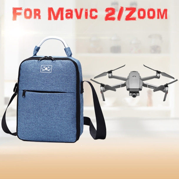 Shockproof Waterproof Single Shoulder Storage Travel Carrying Cover Case Box  for DJI Mavic 2 Pro / Zoom and Accessories(Blue)